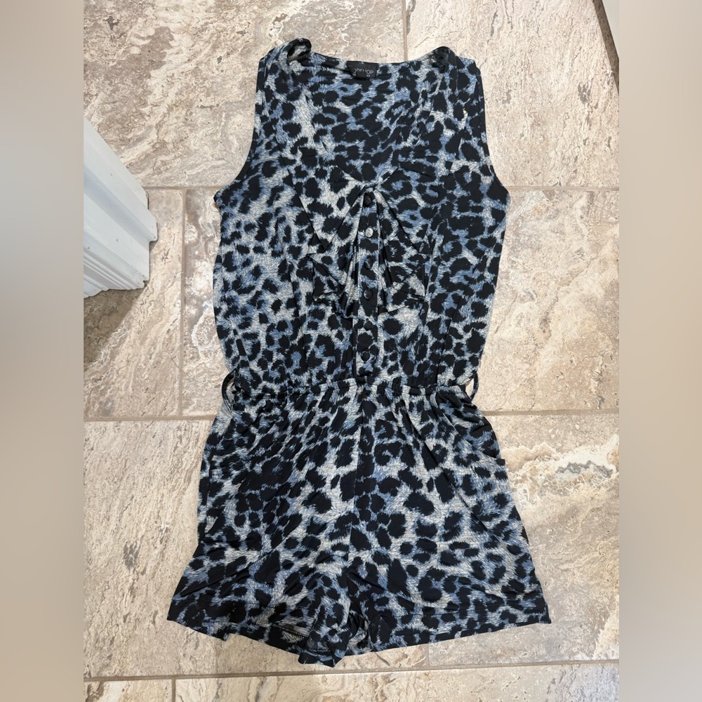 Size 4 Topshop Leopard Print Sleeveless Romper